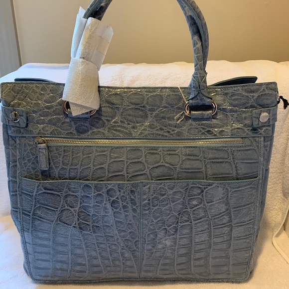 Dooney & Bourke Genuine Croco Shopper Crossbody - Picture 2 of 13